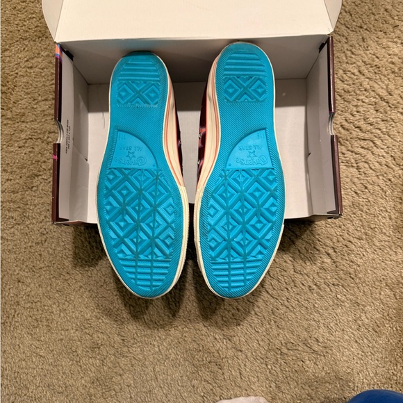 Converse Brown High-Tops with Pink and Blue Swirl - Golf Wang Tyler - Picture 9 of 11